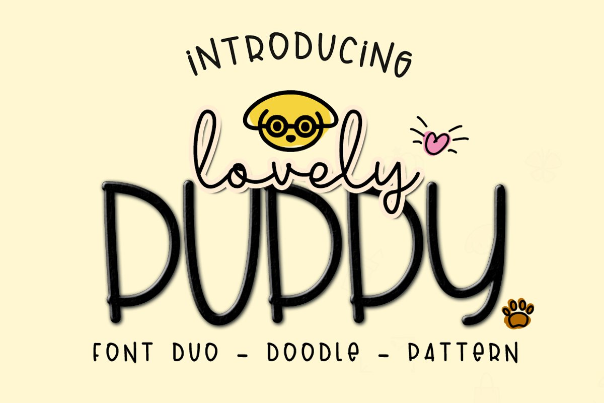 Lovely Puppy - Font duo with bonus example image 1