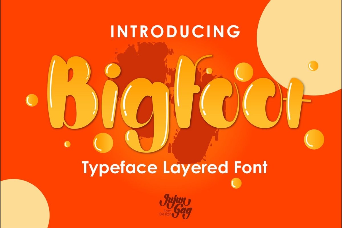 Bigfoot Typeface Layered Font example image 1
