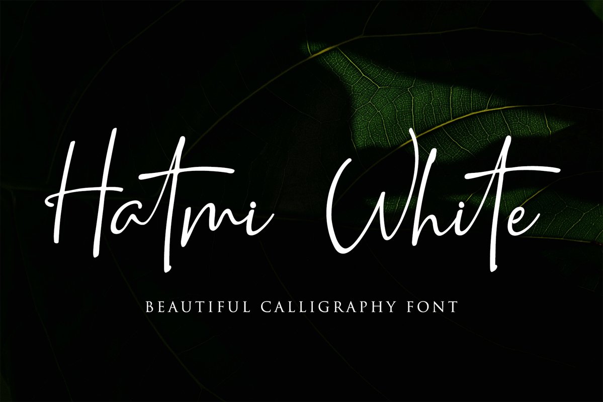 Hatmi White -Beautiful Calligraphy example image 1