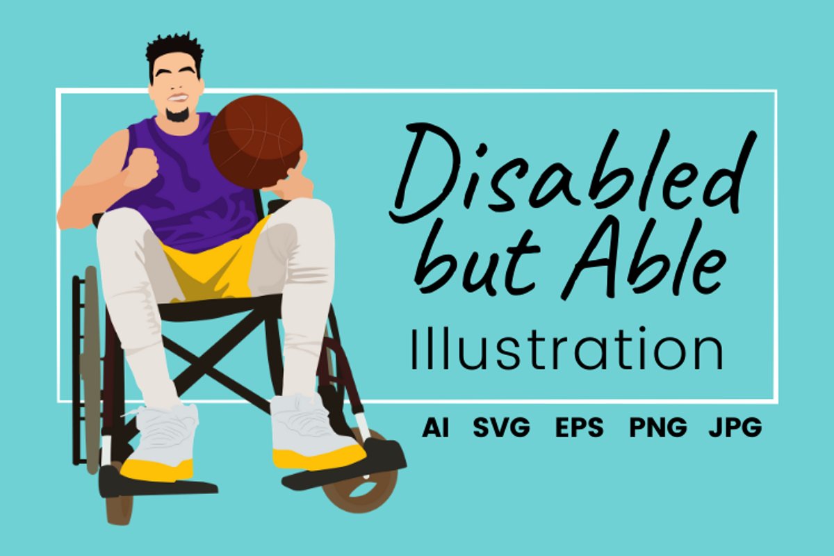 Disabled but Able Vector Illustration example image 1