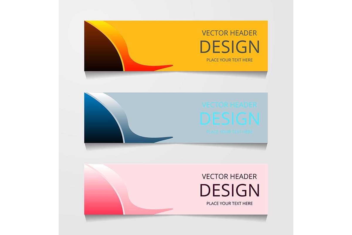Vector design Banner background modern.Web template example image 1