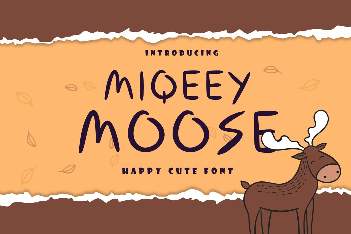 Miqeey Moose Happy Cute Font example image 1
