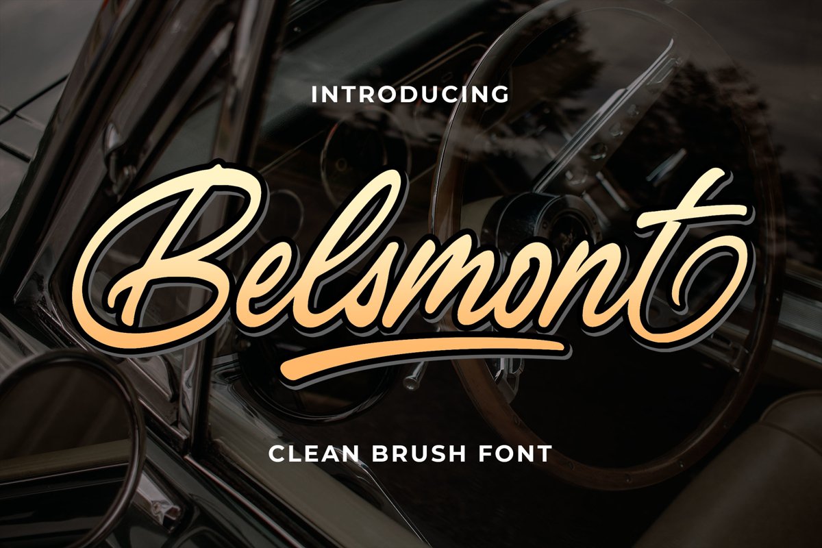 Belsmont - Clean Brush Font example image 1
