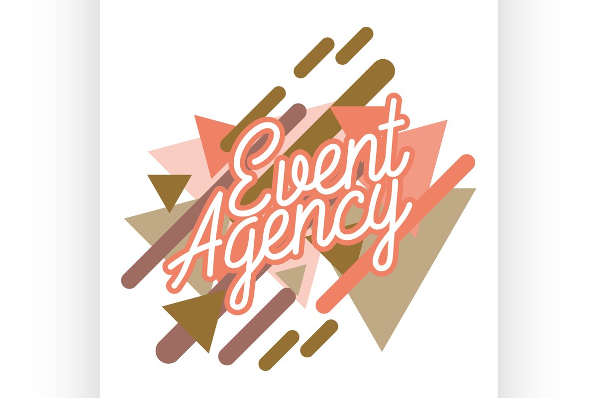 Color vintage event agency emblem example image 1