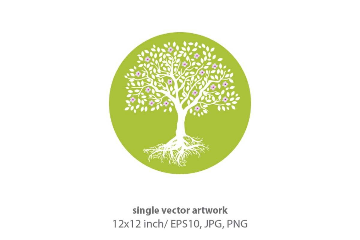 BLOOMING TREE - single vector artwork example image 1