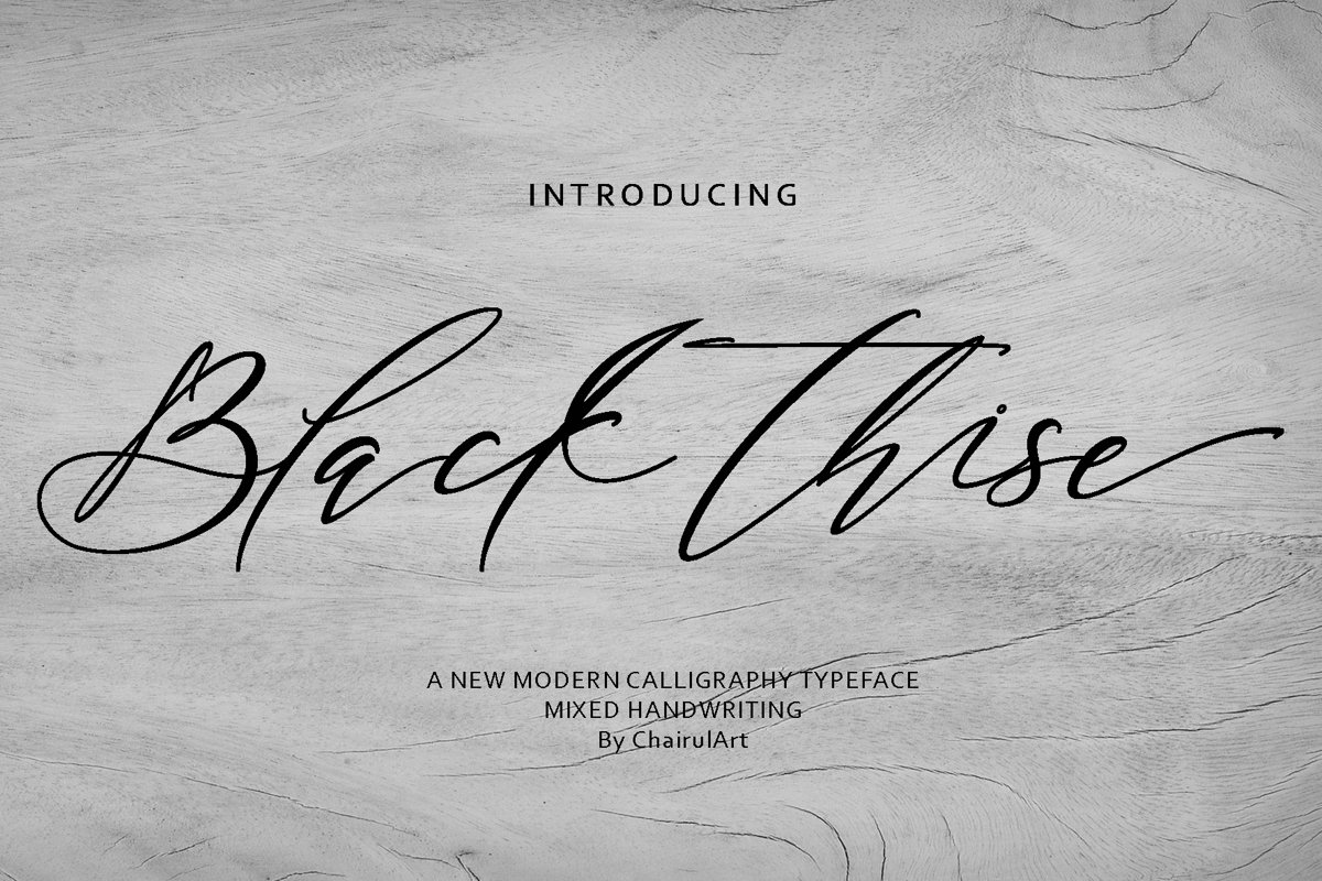 Black Thise Script example image 1
