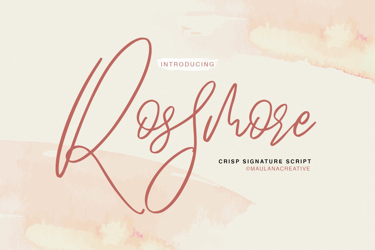 Rossmore Script Font example image 1