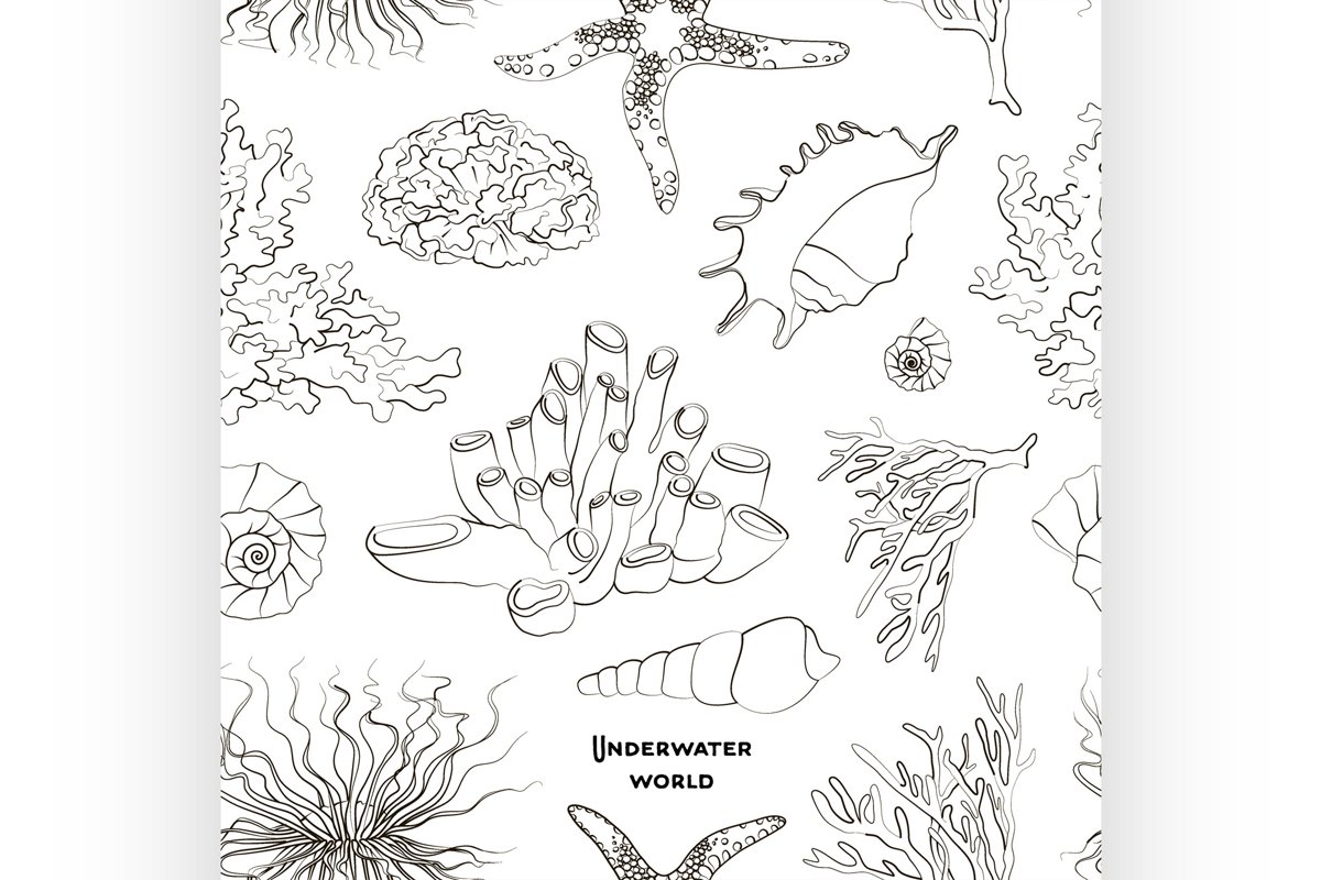Pattern of underwater objects example image 1