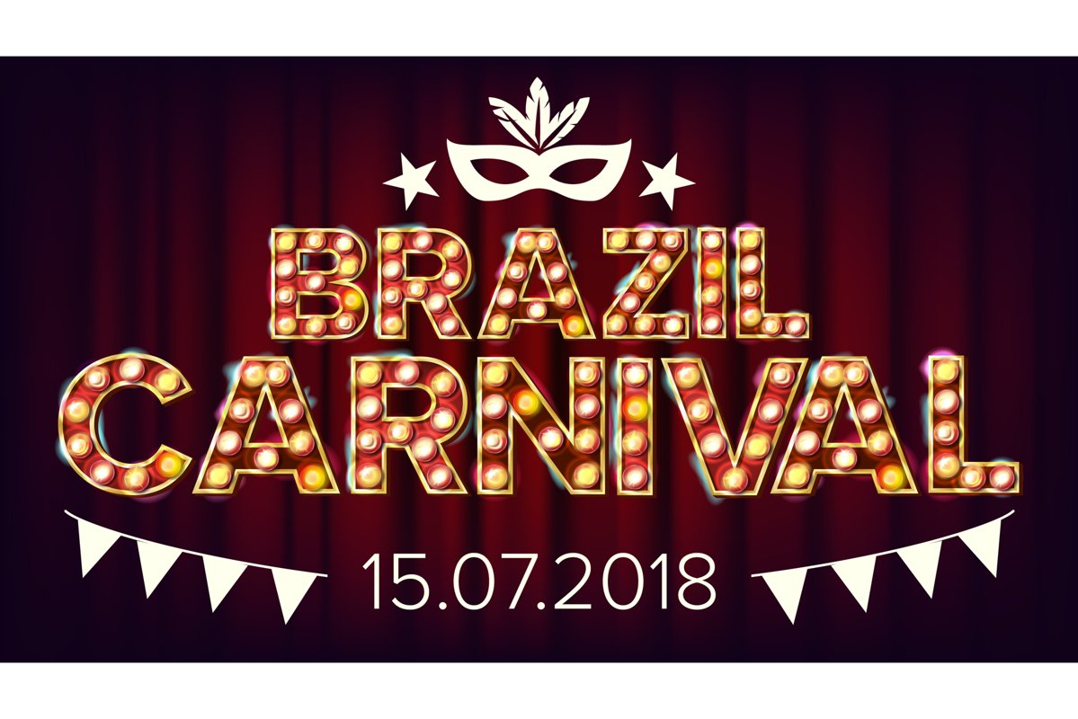 Brazil Carnival Banner Vector. Carnival Lamp Background. For example image 1