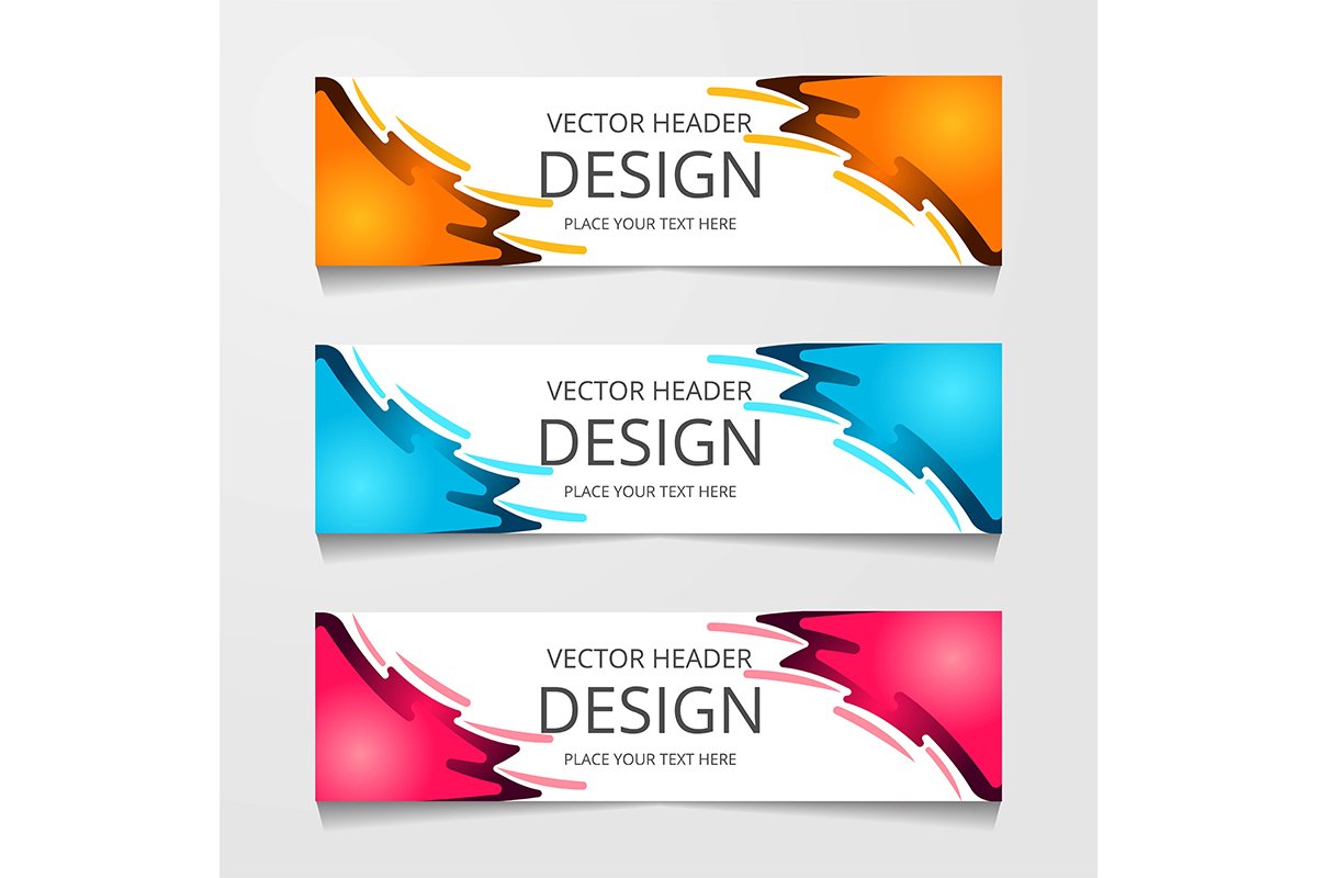 abstract geometric design banner web template. Vector Illust example image 1