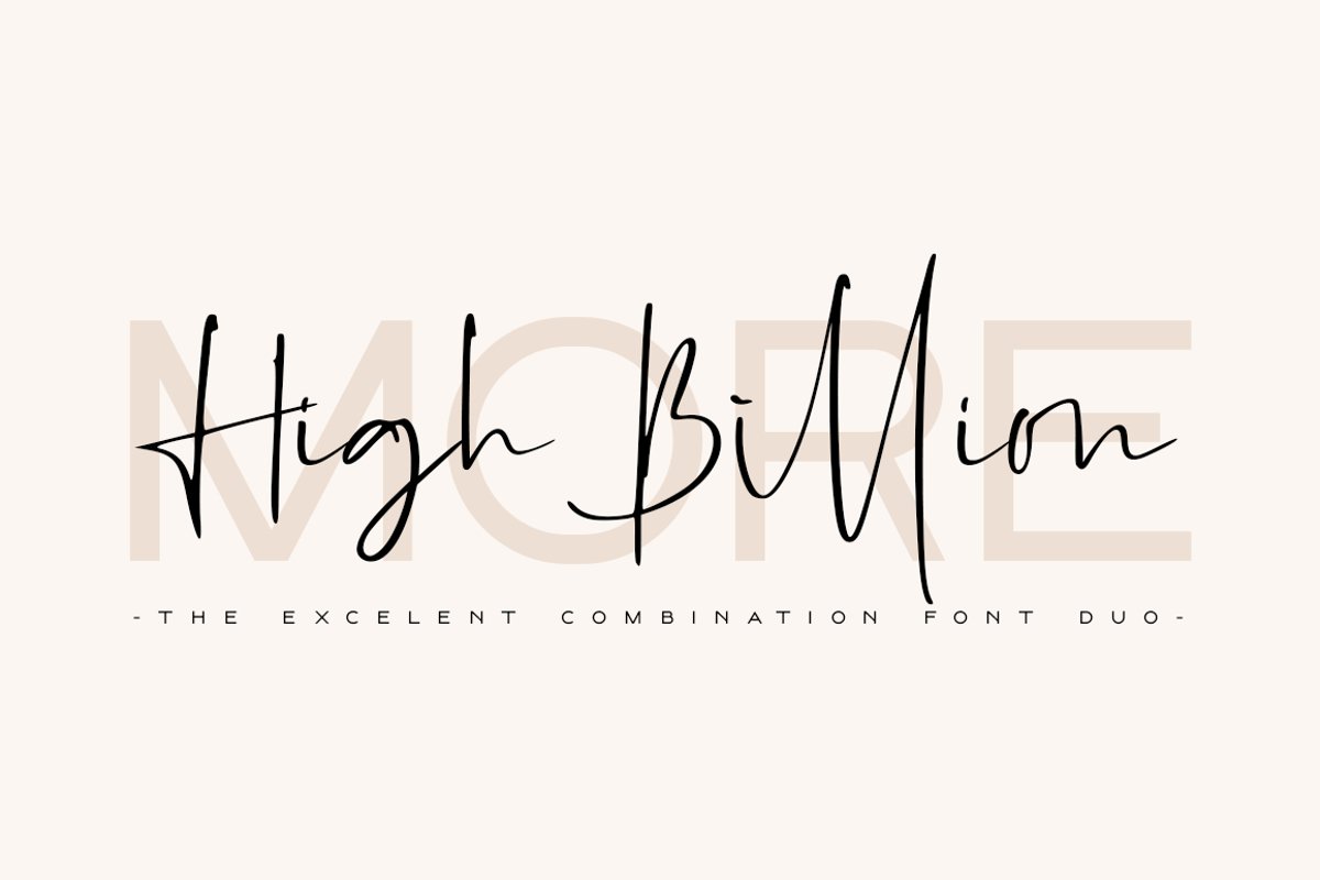 High Billion Font Duo example image 1