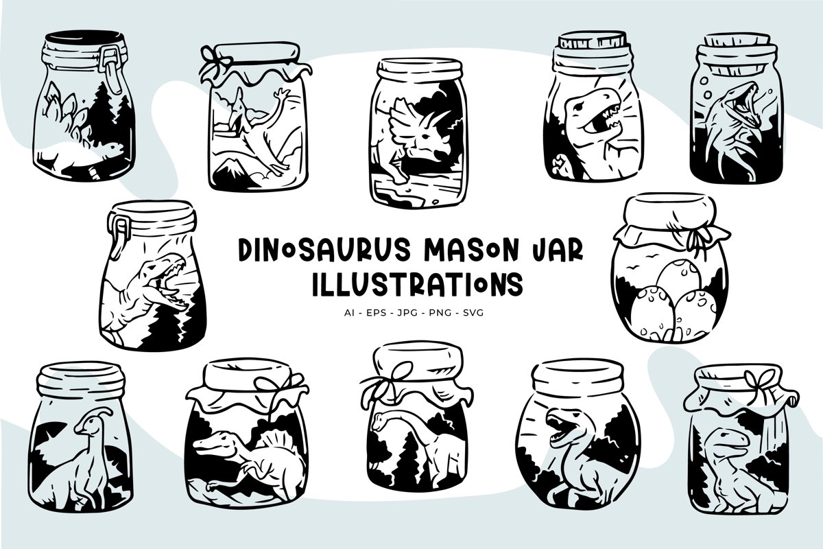 Dinosaur Illustrations example image 1