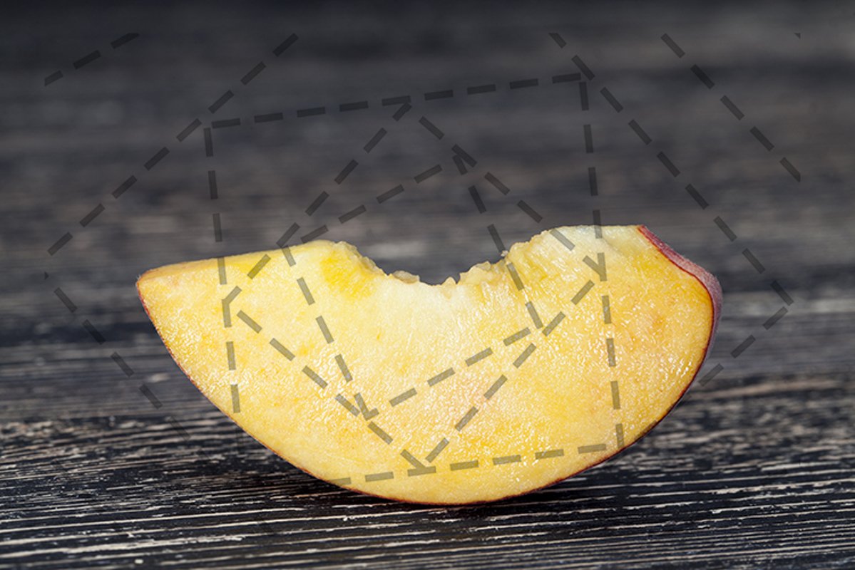 Only half a peach table example image 1