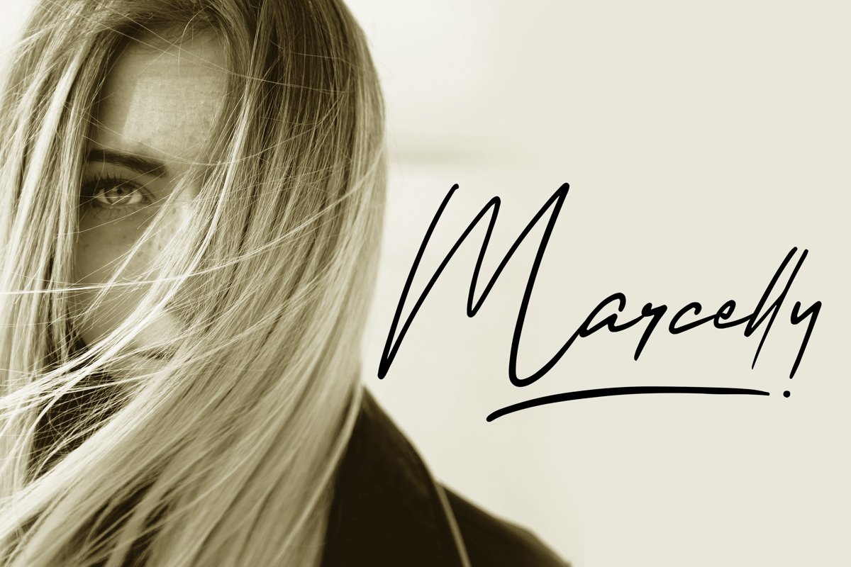 Marcelly - Beautiful Script Font example image 1