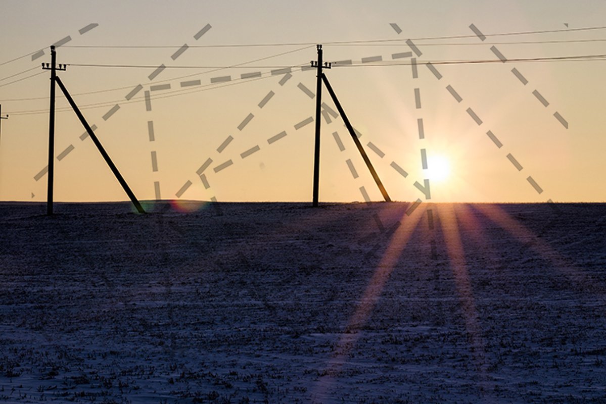 Winter landscape during sunset example image 1