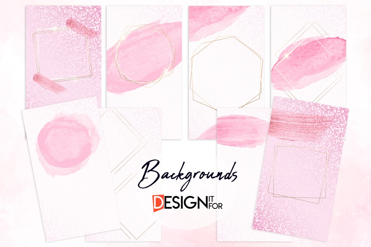 Instagram Story Backgrounds, Pink Gold example image 1