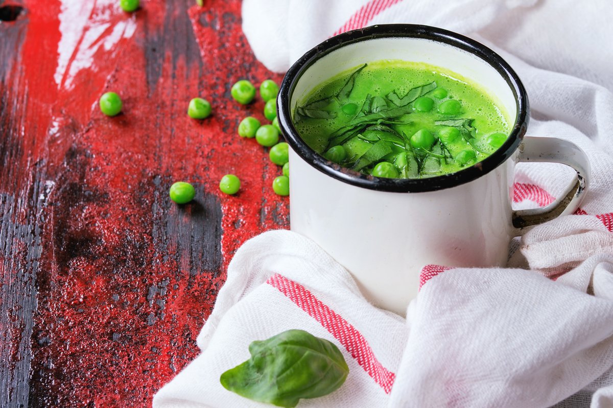 Pea cream soup example image 1