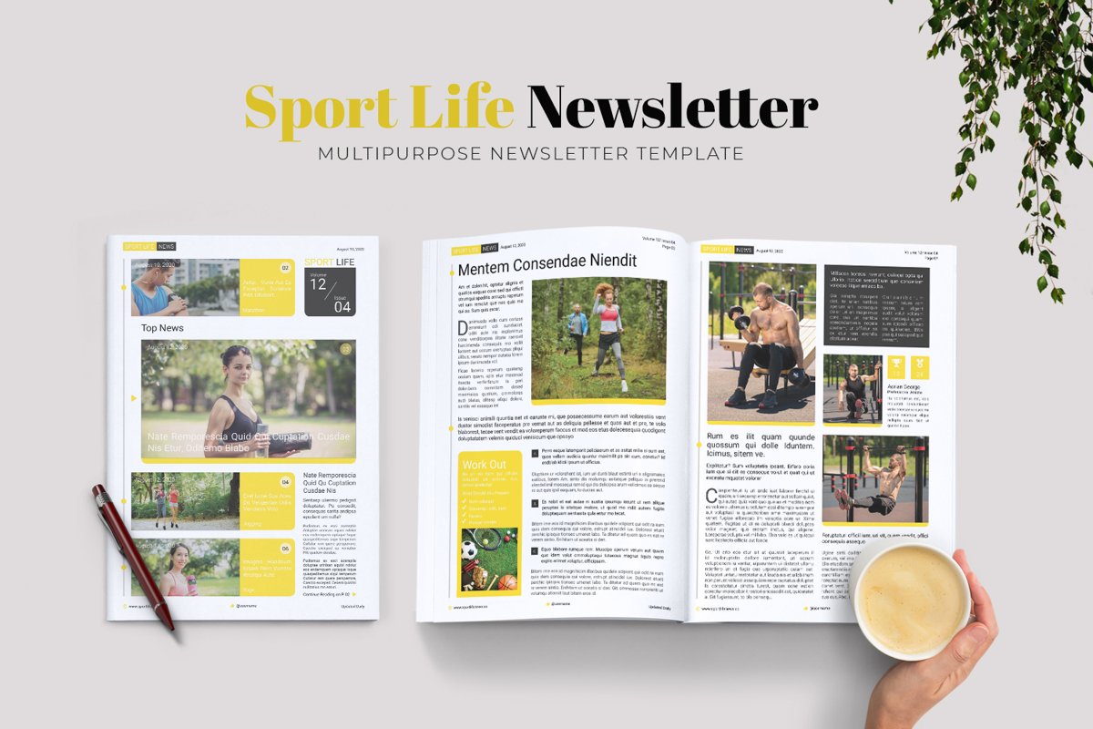 Sport Life Newsletter Template example image 1