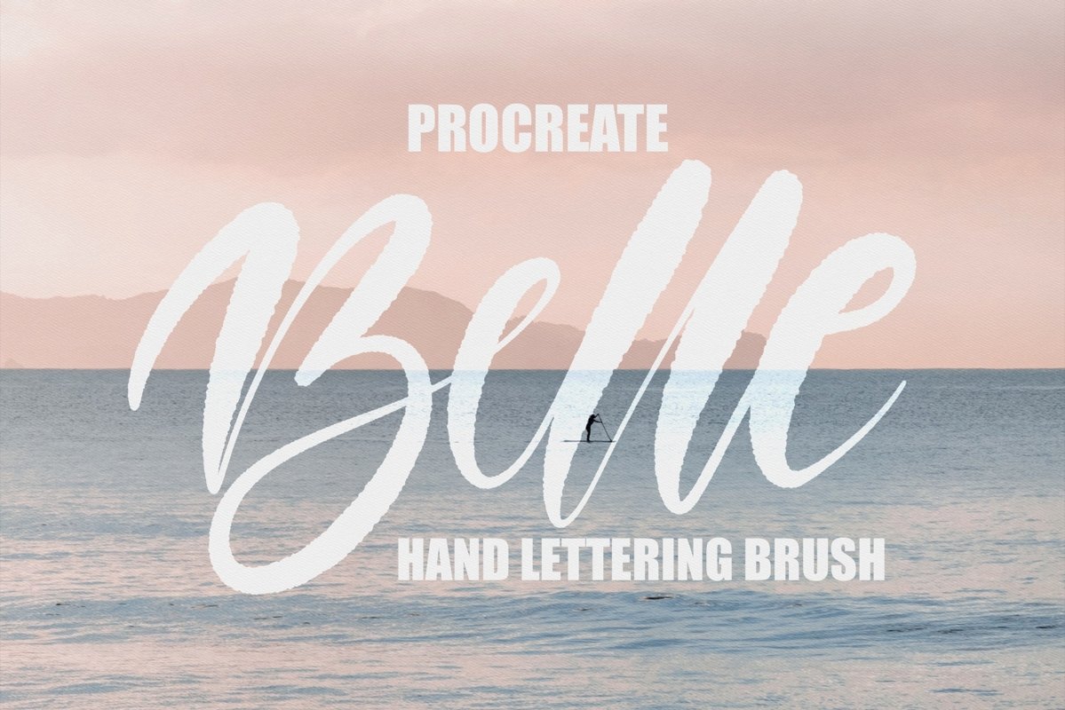 Lettering brush for procreate example image 1