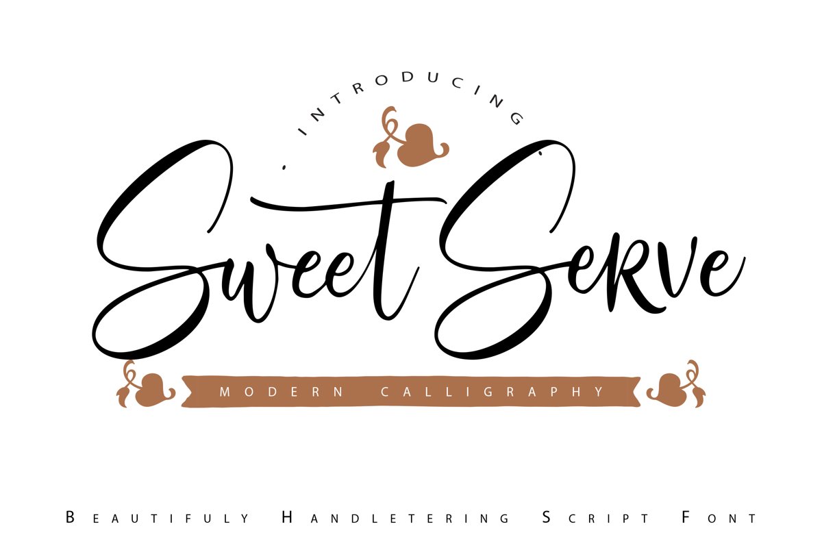SweetServe | Modern Calligraphy Script Font example image 1
