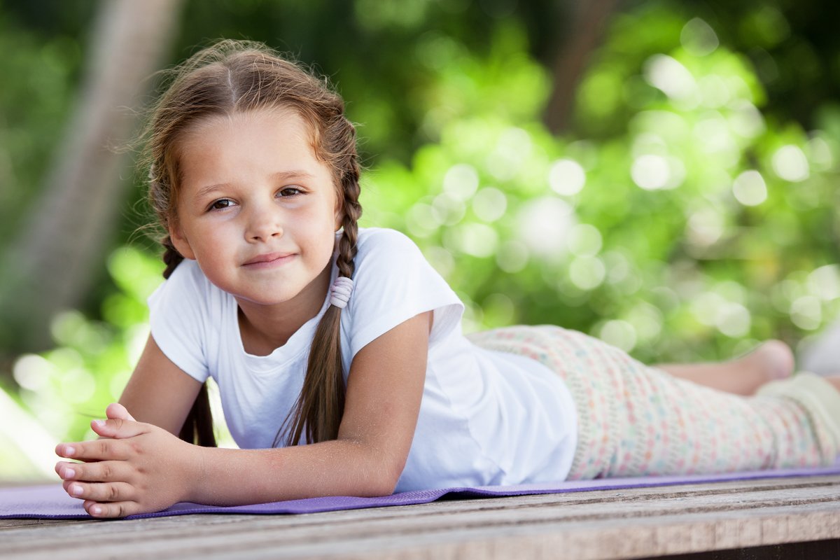 Yoga for Children. Fitness concept example image 1