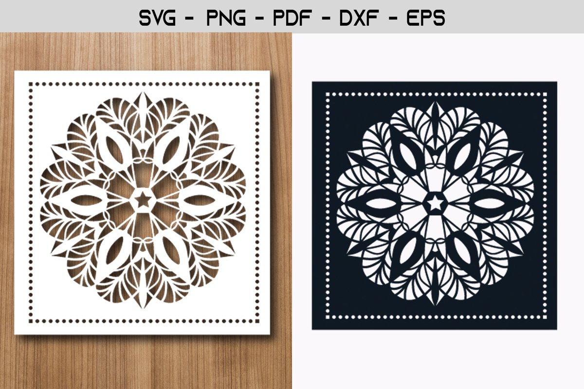 Mandala Stencil Paper Template Design example image 1