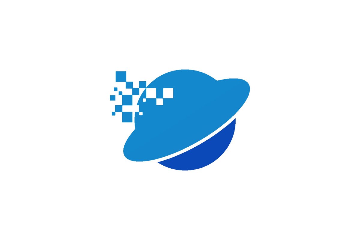Digital World Logo Isolated example image 1