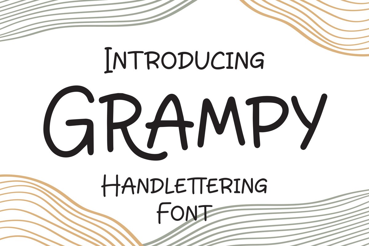 Grampy - Handlettering Font example image 1