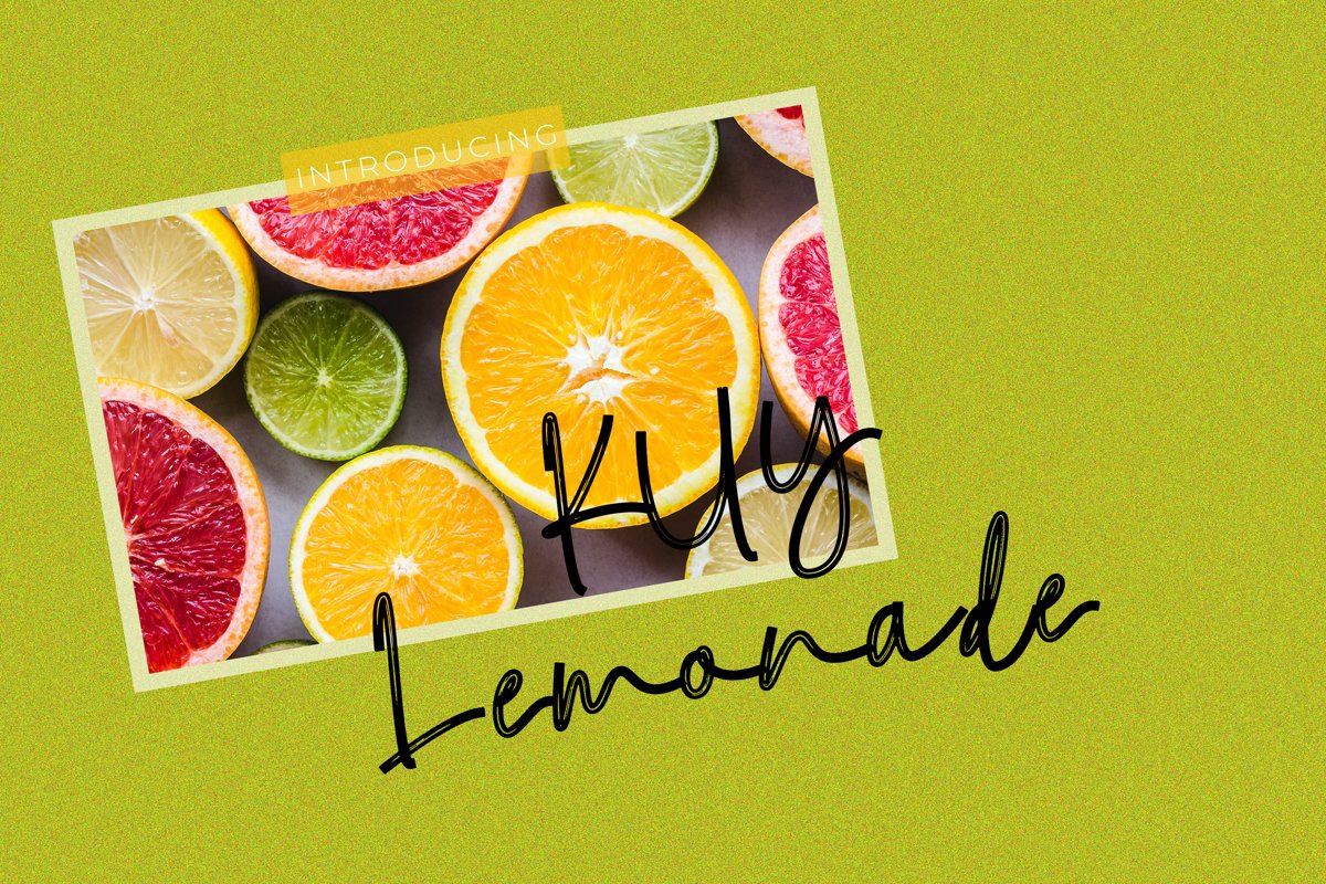 Kuy Lemonade Font Script example image 1