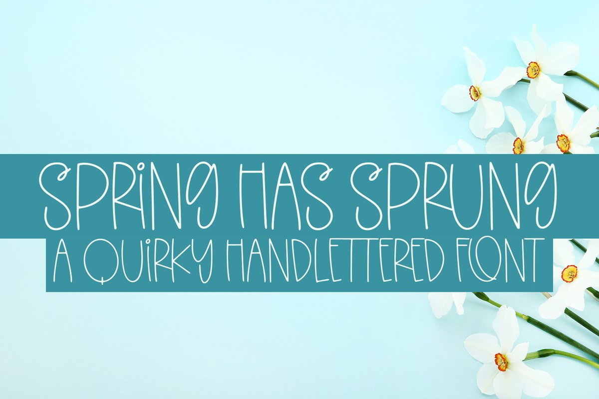 Spring Has Sprung - A Quirky Hand-Lettered Font example image 1