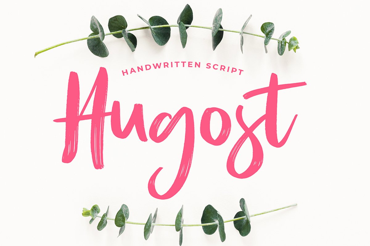 Hugost Handwritten Brush Font example image 1