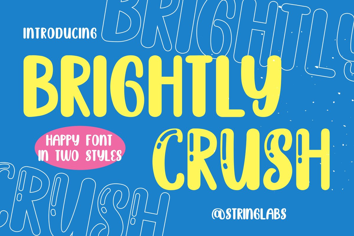 Brightly Crush - Playful Typeface example image 1