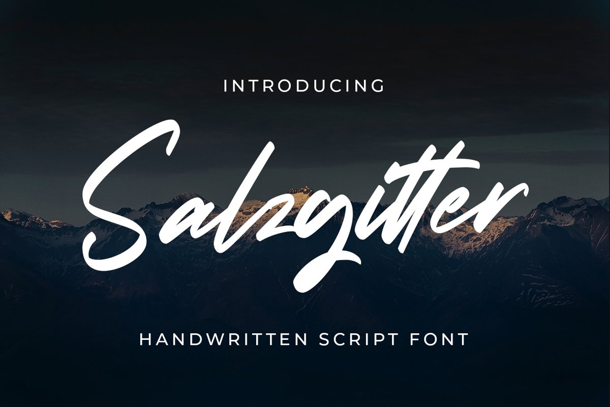 Salzgitter - Script Fonts example image 1