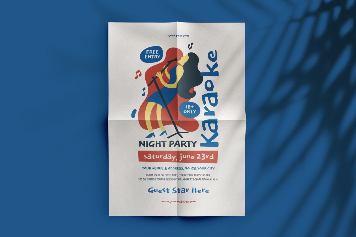 Karaoke Night Party Flyer example image 1