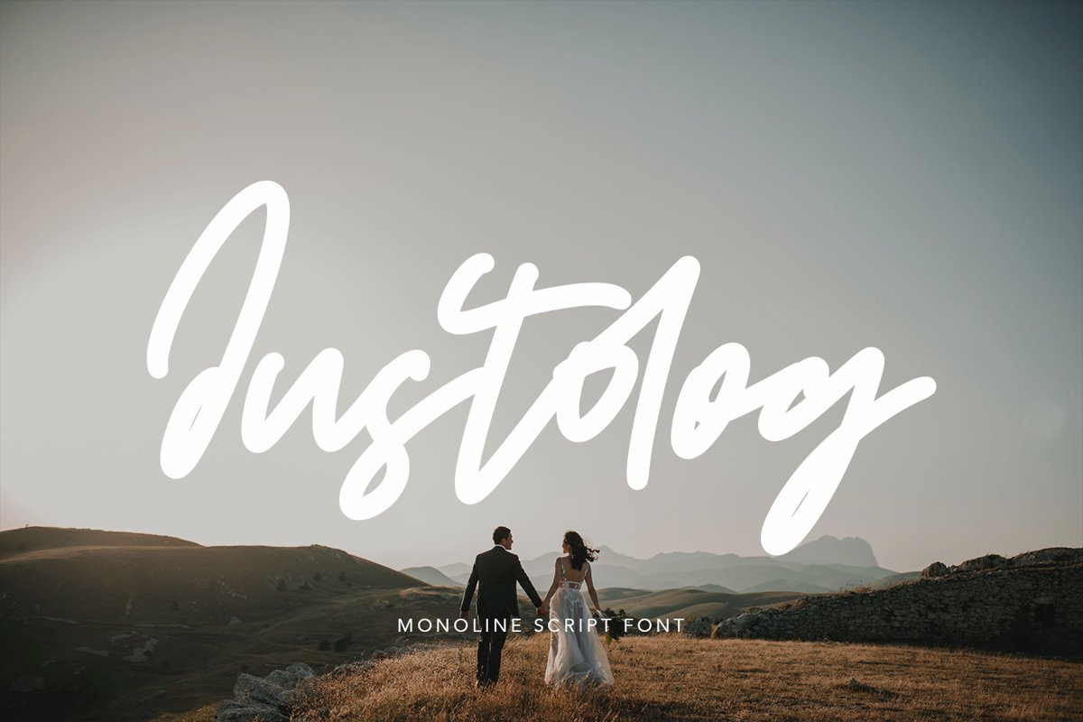 Justolog - Monoline Script Fonts example image 1