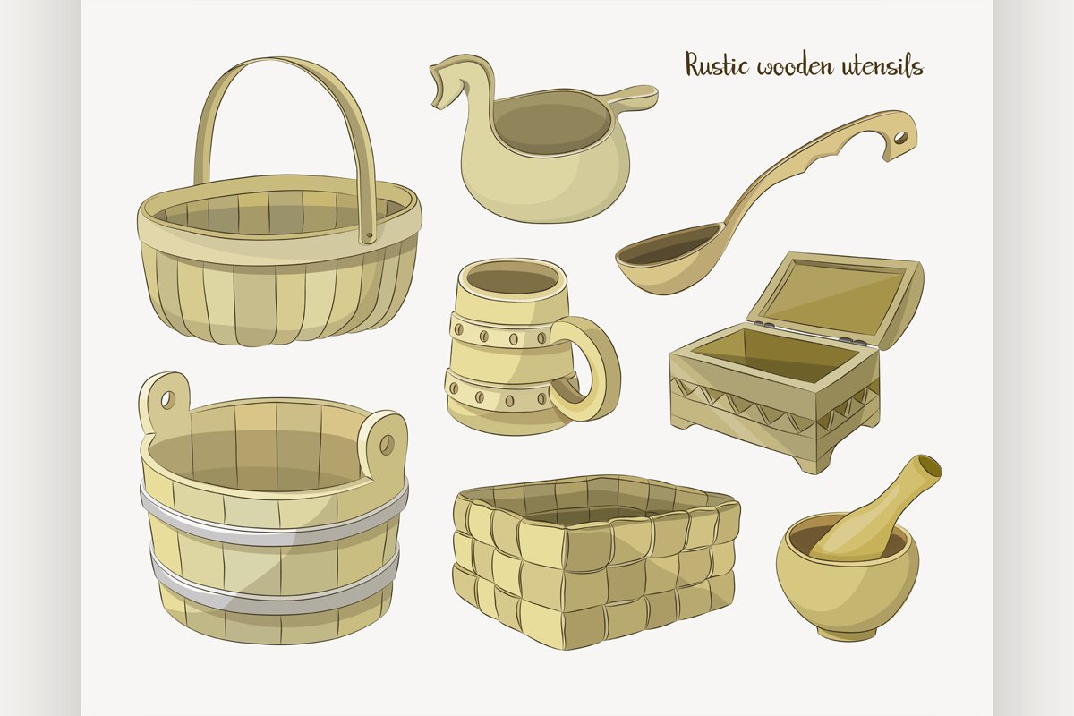 Rustic wooden utensils example image 1