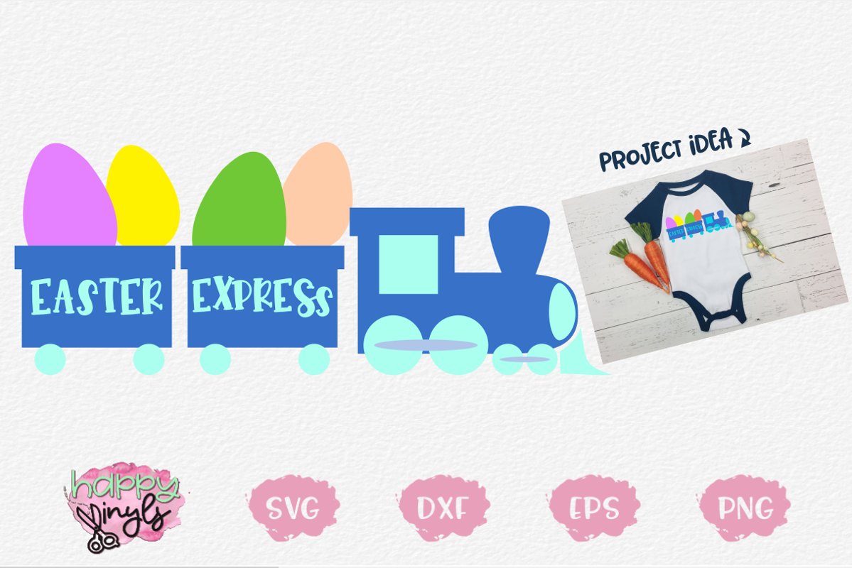 Easter Express Train - An Easter SVG Design example image 1