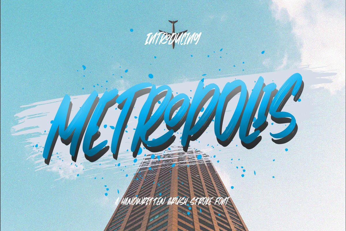 Metropolis - Handwritten Brush Font example image 1