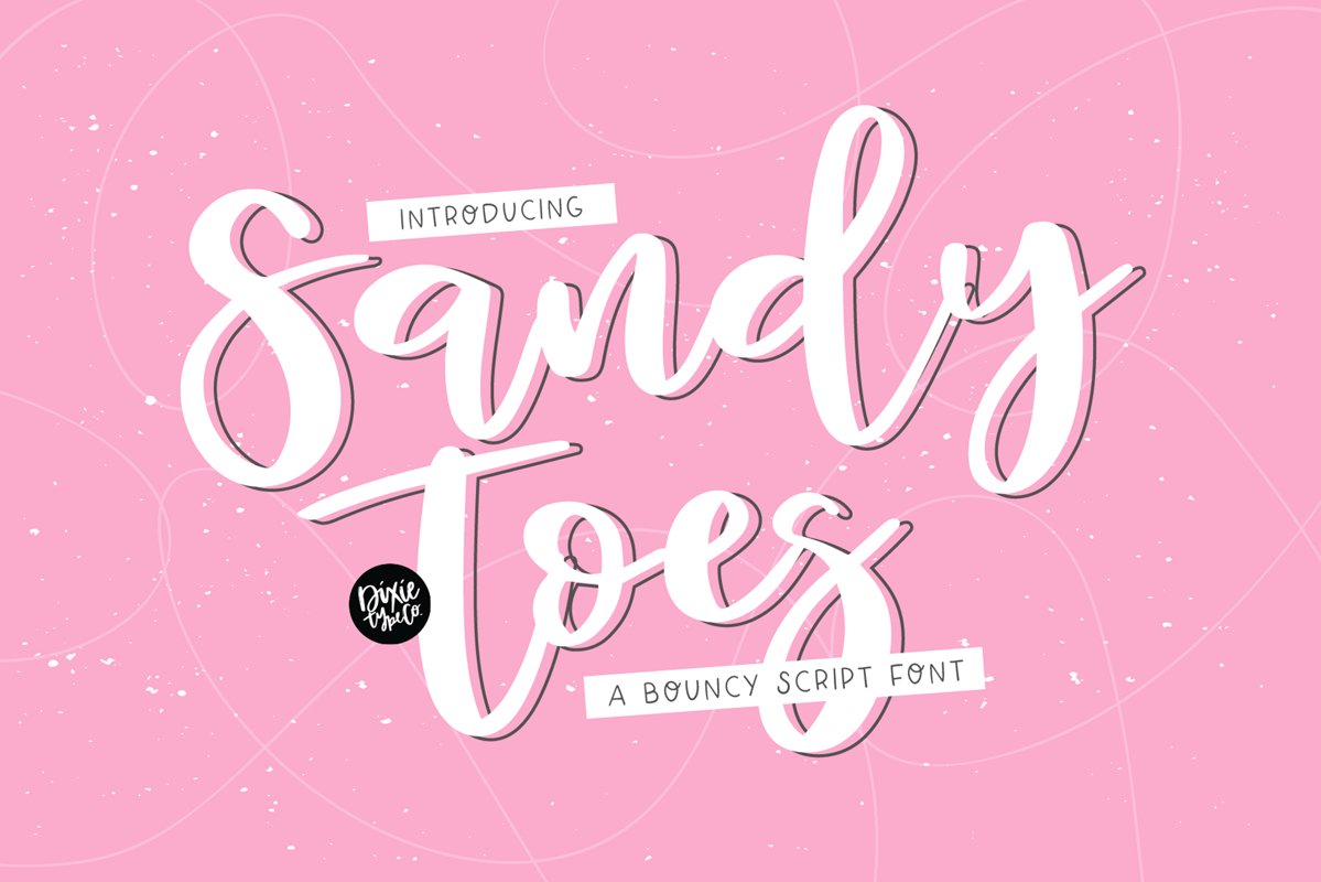 SANDY TOES a Bouncy Script Font example image 1