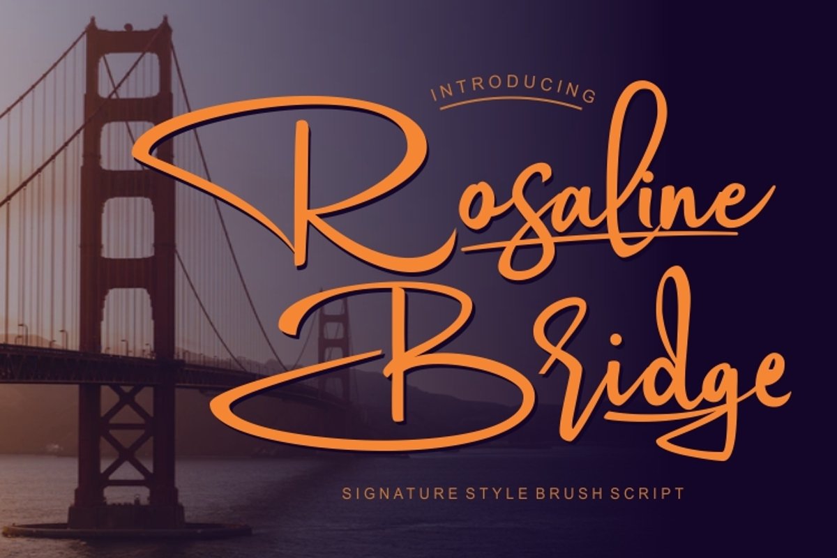 Rosaline Bridge Signature Style font example image 1