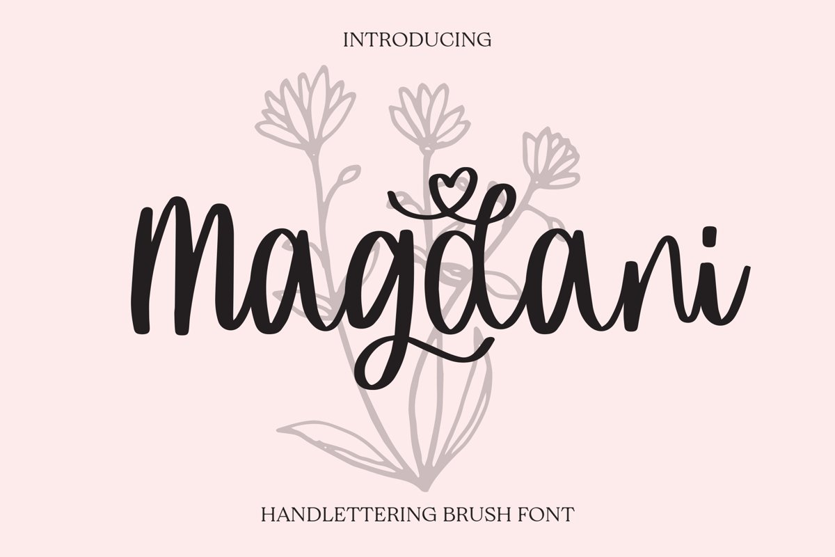 Magdani - Handlettring Brush Font example image 1