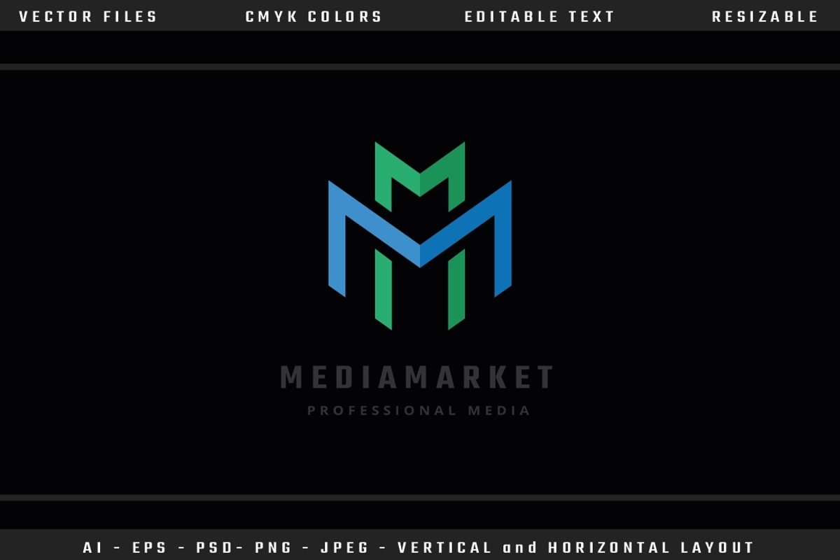 Media Market Letter M Logo example image 1