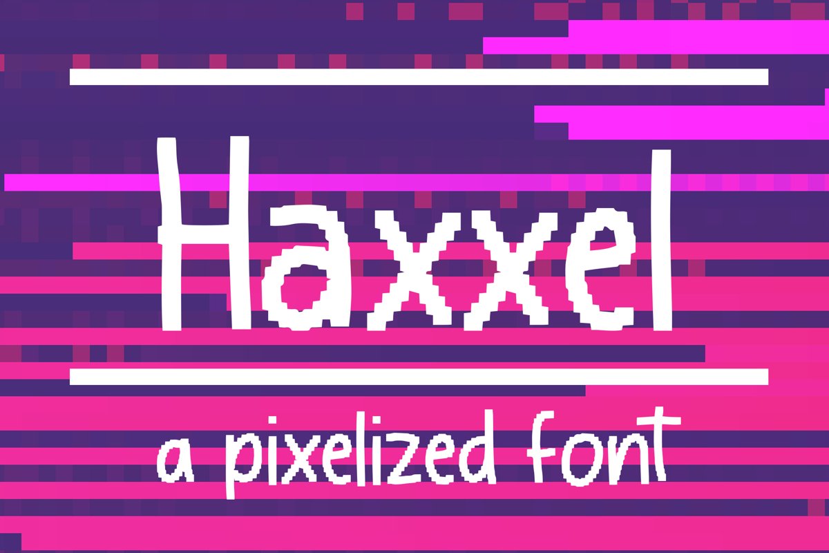 Haxxel - Pixel Fonts example image 1