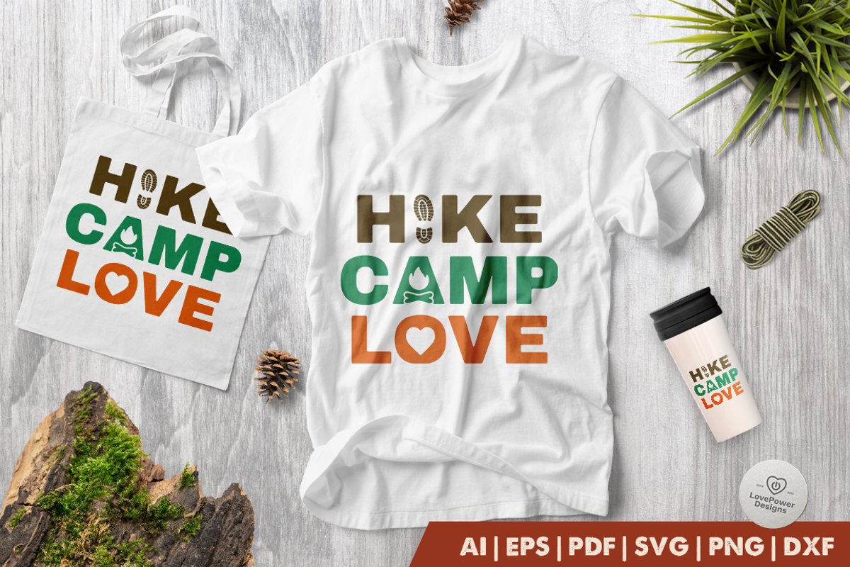 Camping SVG | Hiking SVG | Hike Camp Love SVG | Camp SVG example image 1
