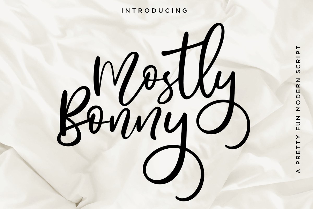 Bonny // Fun Modern Script With Alternates example image 1