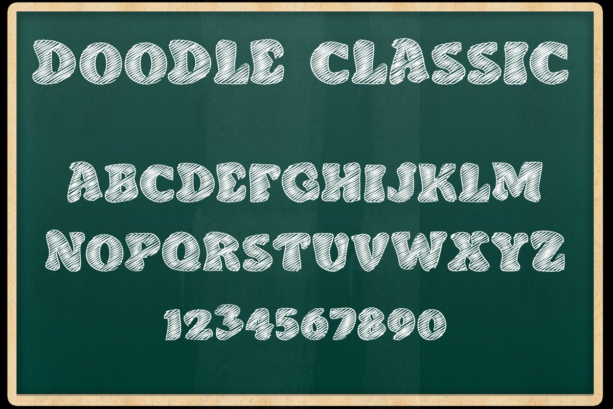 Doodle Classic - Sketch Font example image 1