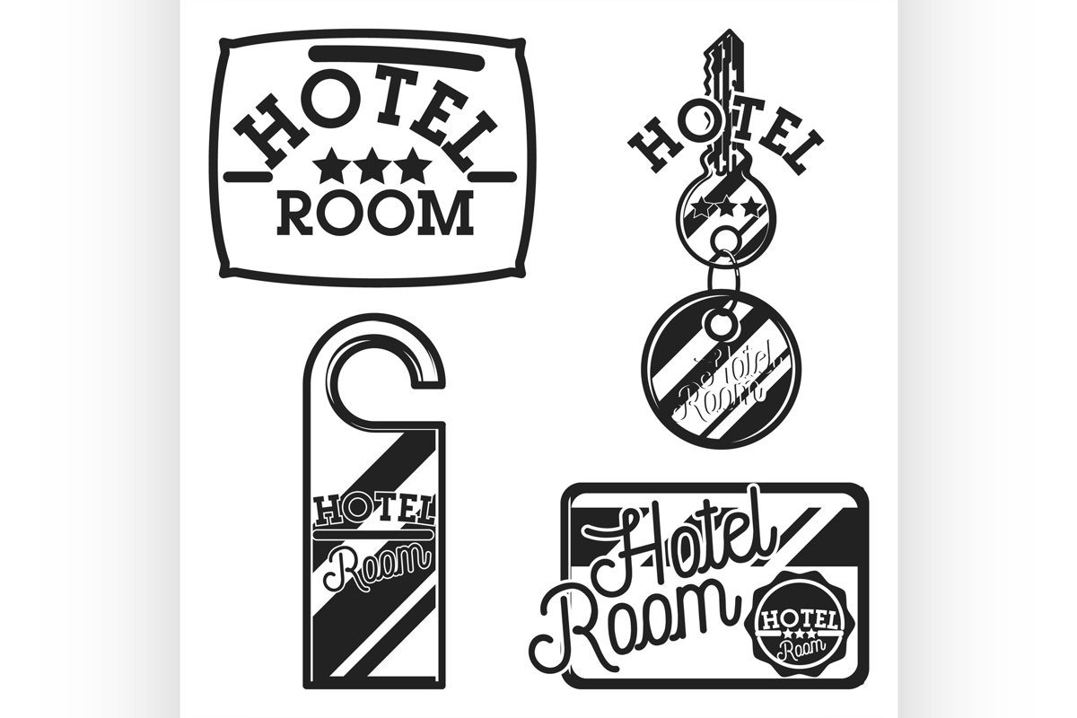 Vintage hotel emblems example image 1