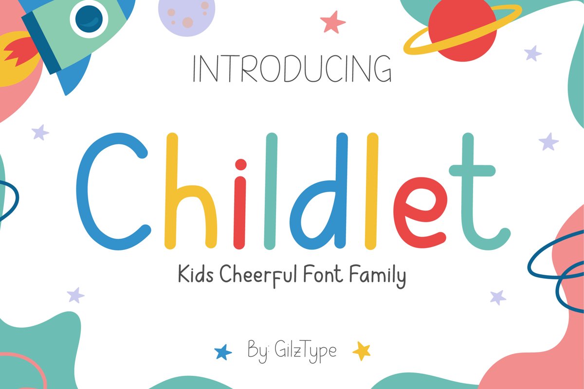 Childlet - Kids Cheerful Font Family example image 1