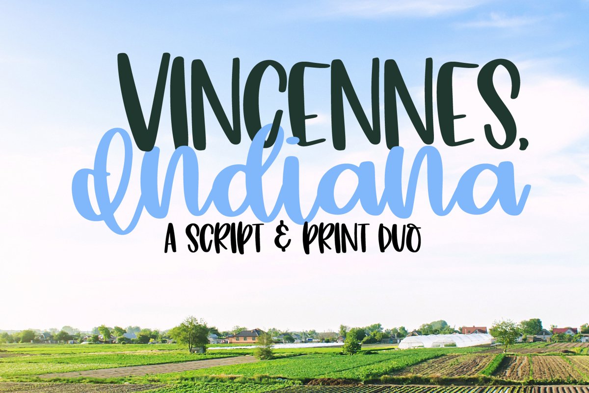 Vincennes Indiana - A Script & Print Duo example image 1