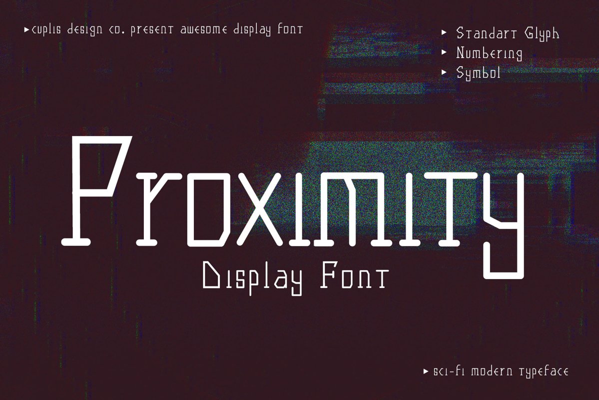 Proximity Sci-Fi Display Typeface example image 1